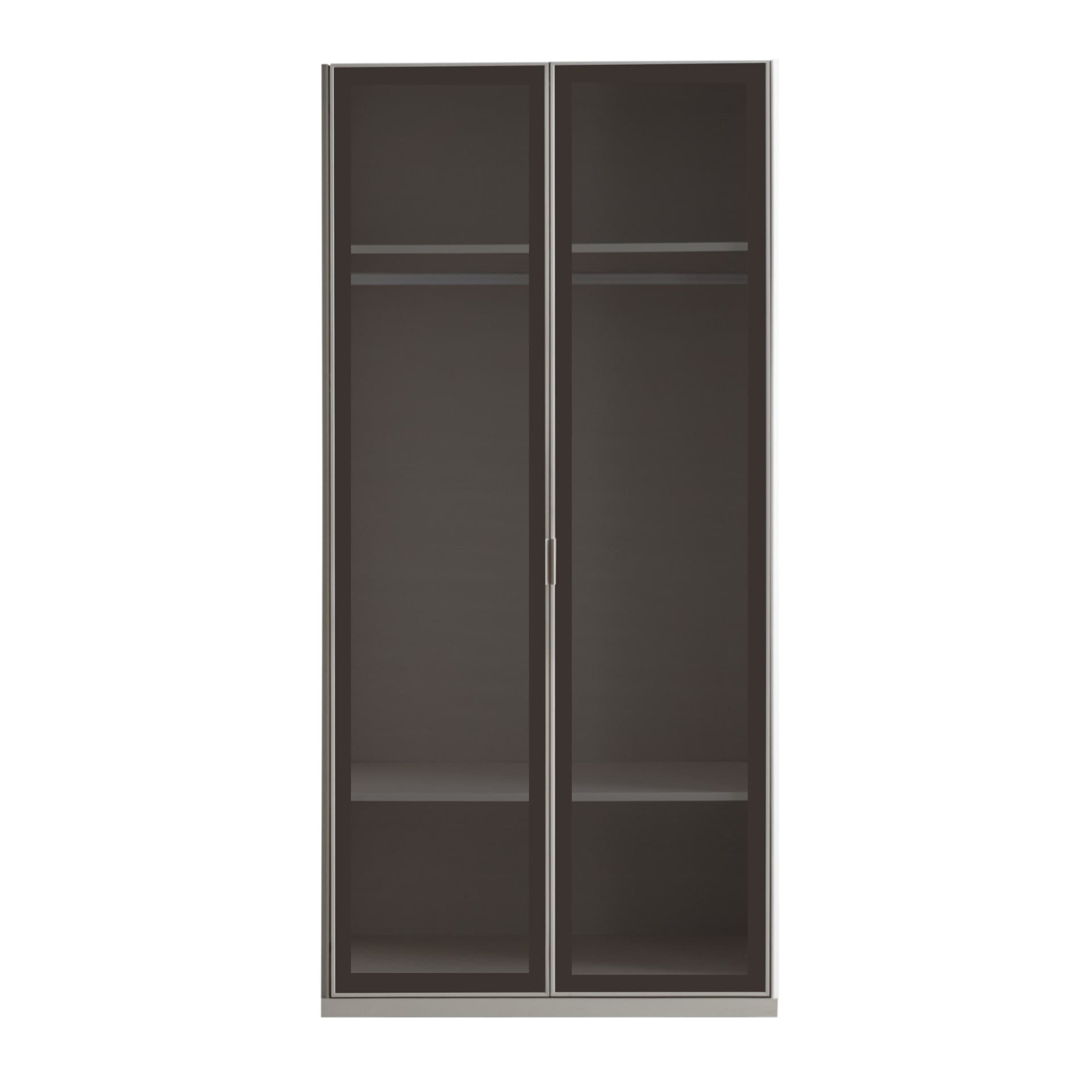 RENATA 2 Wardrobe (alluminium frame) (2-дверный шкаф с отражающим стеклом)
