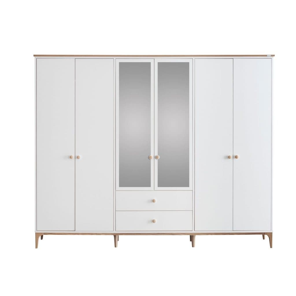 POLO 6 Doors Mirrored Wardrobe Soft Close (6-дверный шкаф)