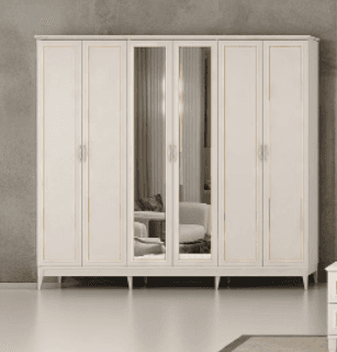 VERA Wardrobe (gold) 250 шкаф 6дверный