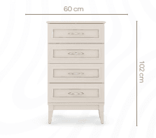 Vera Yüksek Şifonyer (Gold) высокий комод